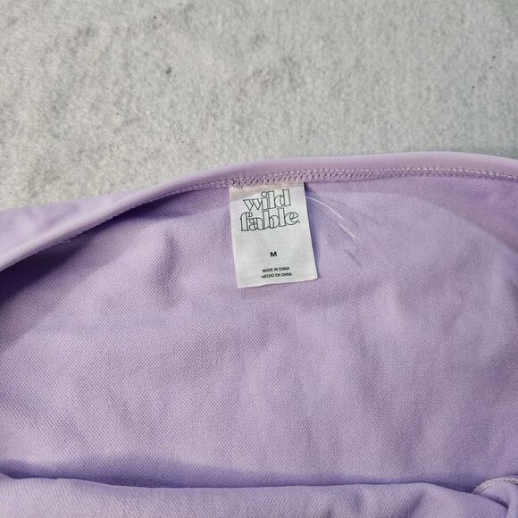 Wild Fable High Waist Purple High Cut Bikini Bottom Sz M Lilac - Picture 4 of 4